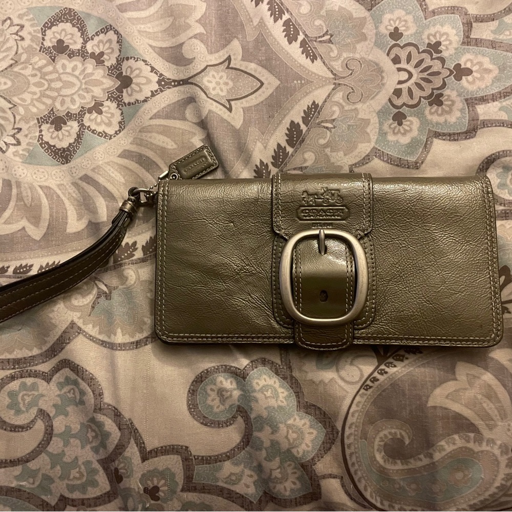 Coach buckle wristlet/wallet.